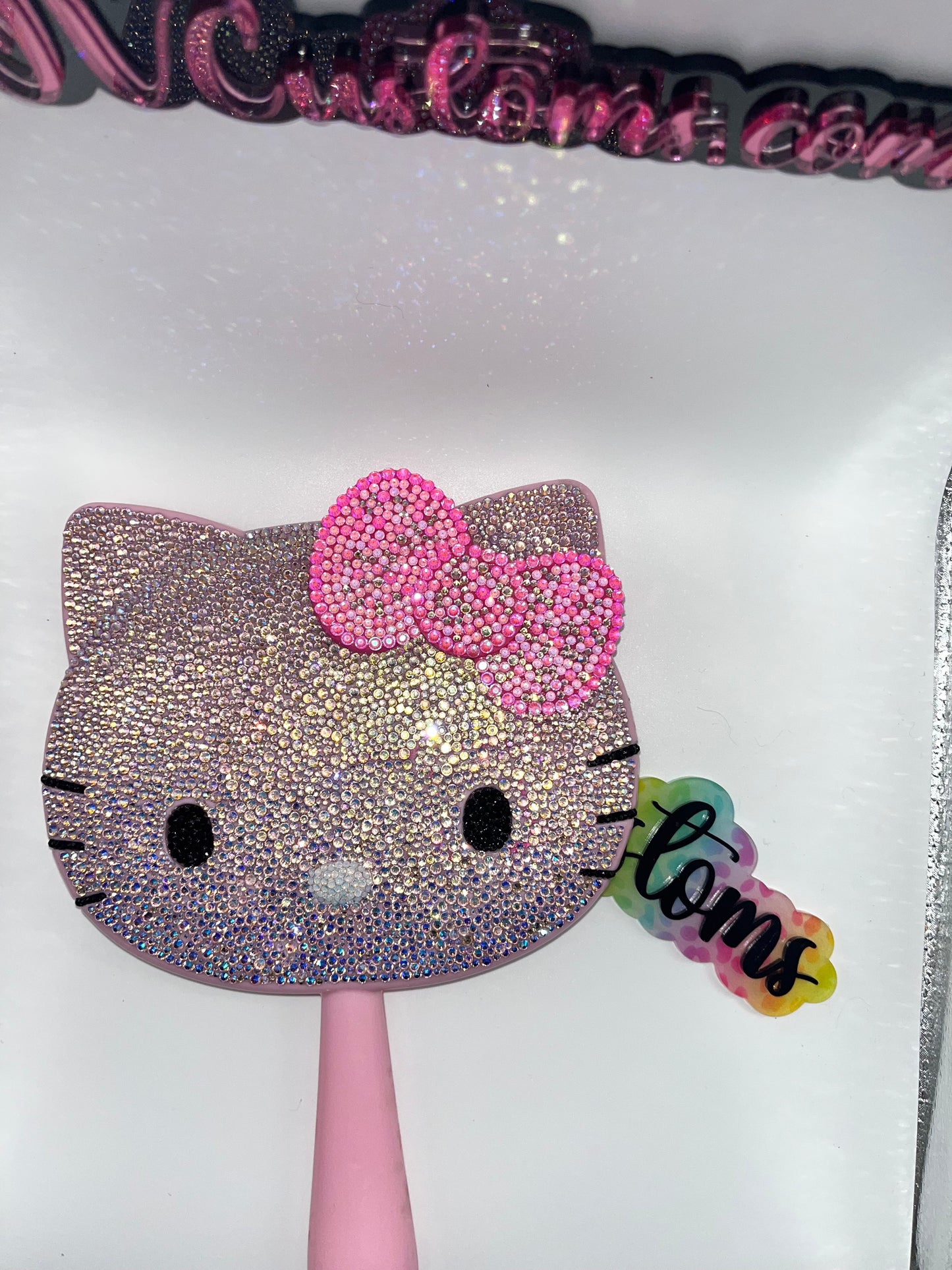 Custom Hello Kitty bling mirror